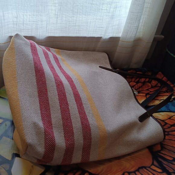 NWT Made in USA Family Mill Woven Cotton Carryall Tote Bag - Picture 5 of 15